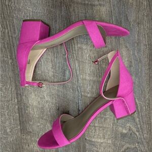 Brand New Never Worn Pink Block Heels